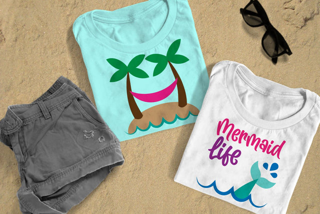 Hammock and Mermaid Beach SVG Duo SVG Designed by Geeks 