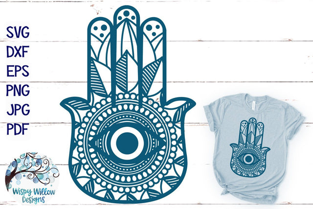 Hamsa Hand SVG SVG Wispy Willow Designs 