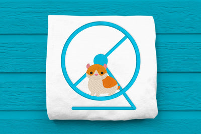 Hamster on Wheel Embroidery Embroidery/Applique DESIGNS Risa Rocks It 
