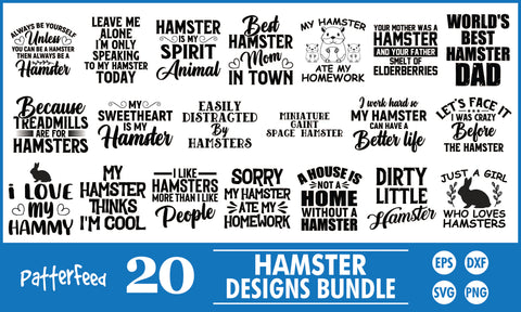 Hamster SVG Designs Bundle SVG PatternFeed8 