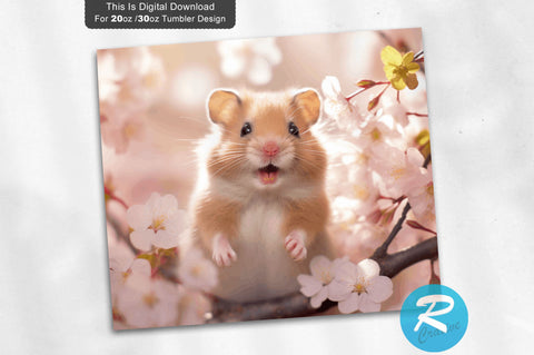 Hamsters Spring 20 oz / 30 oz Tumbler PNG Sublimation Regulrcrative 