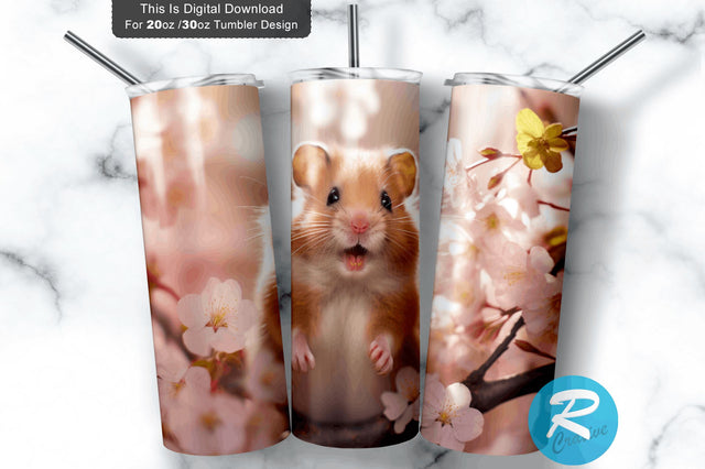 Hamsters Spring 20 oz / 30 oz Tumbler PNG Sublimation Regulrcrative 