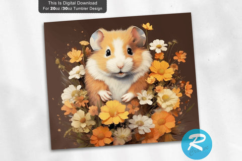 Hamsters spring Flower 20 oz / 30 oz Tumbler PNG Sublimation Regulrcrative 