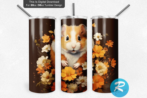 Hamsters spring Flower 20 oz / 30 oz Tumbler PNG Sublimation Regulrcrative 