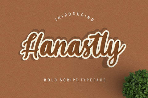 Hanastly Bold Script Font Creatype Studio 