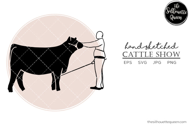 Hand drawn Cattle Show clipart clip art, logo, cut files for Silhouette Cameo Studio, Cricut Design Space, Svg, Png, Vector Design SVG Loveleen Kaur 