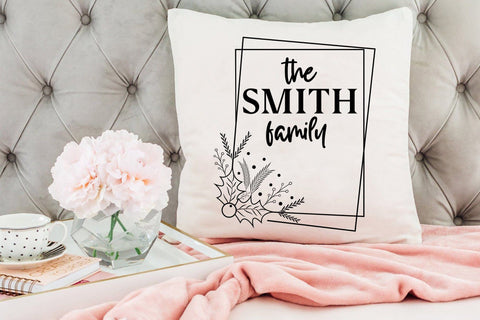 Hand Drawn Christmas Family Wreath SVG SVG CraftLabSVG 