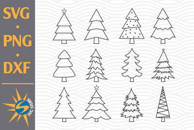 Hand Drawn Christmas Tree SVG, PNG, DXF Digital Files Include SVG SVGStoreShop 