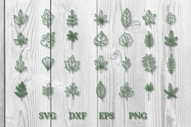 hand drawn doodle leaves svg cut files SVG dadan_pm 