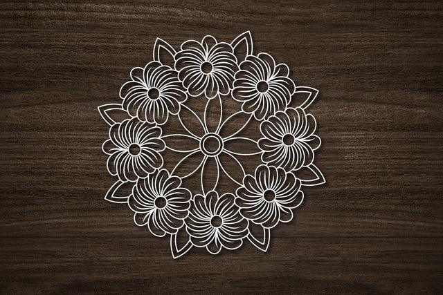 Hand Drawn Floral Mandala SVG zoellartz 