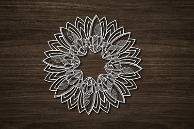 Hand Drawn Flower Mandala Design SVG zoellartz 