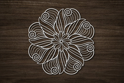 Hand Drawn Flower Mandala SVG zoellartz 
