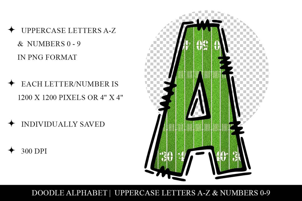 Football Field Font Letters