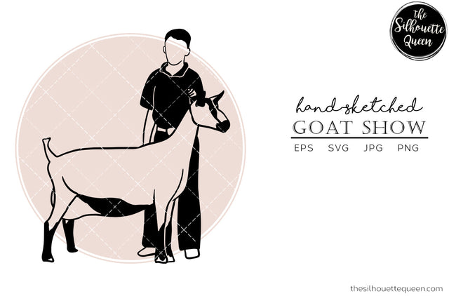 Hand drawn Goat Show clipart clip art, logo, cut files for Silhouette Cameo Studio, Cricut Design Space, Svg, Png, Vector Design SVG Loveleen Kaur 