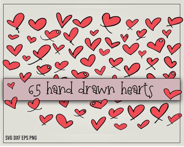 Hand drawn hearts SVG Boertiek 
