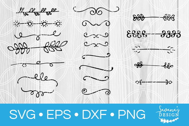Hand Drawn Lines Bundle SVG SavanasDesign 