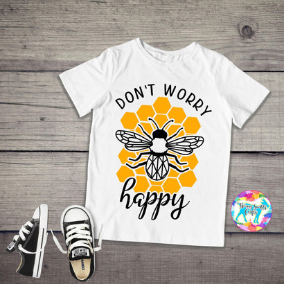 Hand Drawn Mandala Bee - Don't worry BEE happy SVG Twiggy Smalls Crafts 