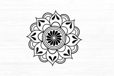 Hand Drawn Mandala Design SVG zoellartz 
