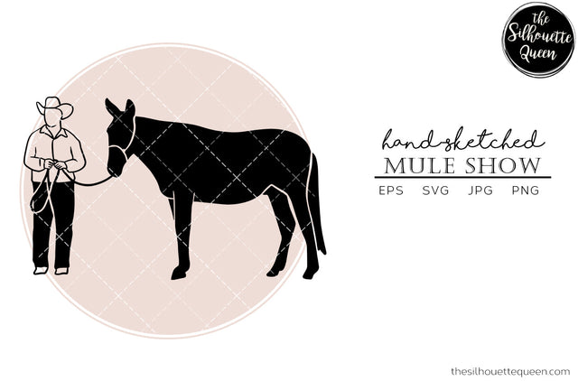 Hand drawn Mule Show clipart clip art, logo, cut files for Silhouette Cameo Studio, Cricut Design Space, Svg, Png, Vector Design SVG Loveleen Kaur 