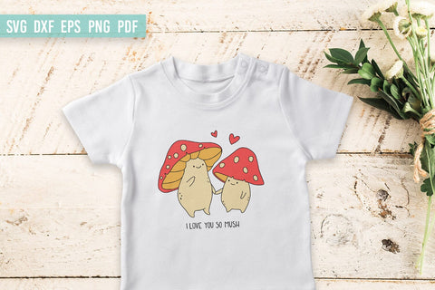 Hand Drawn Mushrooms SVG | Valentine SVG Cut File SVG Irina Ostapenko 