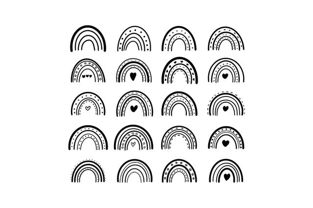 Hand Drawn Organic Rainbow SVG Masyafi Studio 