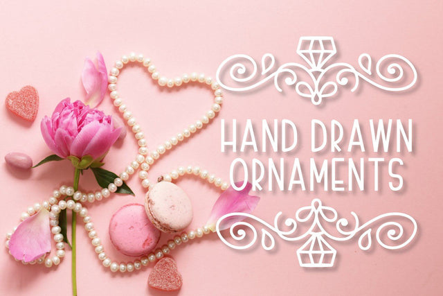 Hand Drawn Ornament Font - Perfect Flourishes For Your Designs! Font CraftyLittleNodes 