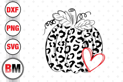 Hand Drawn Pumpkin Leopard SVG, PNG, DXF Files SVG BMDesign 