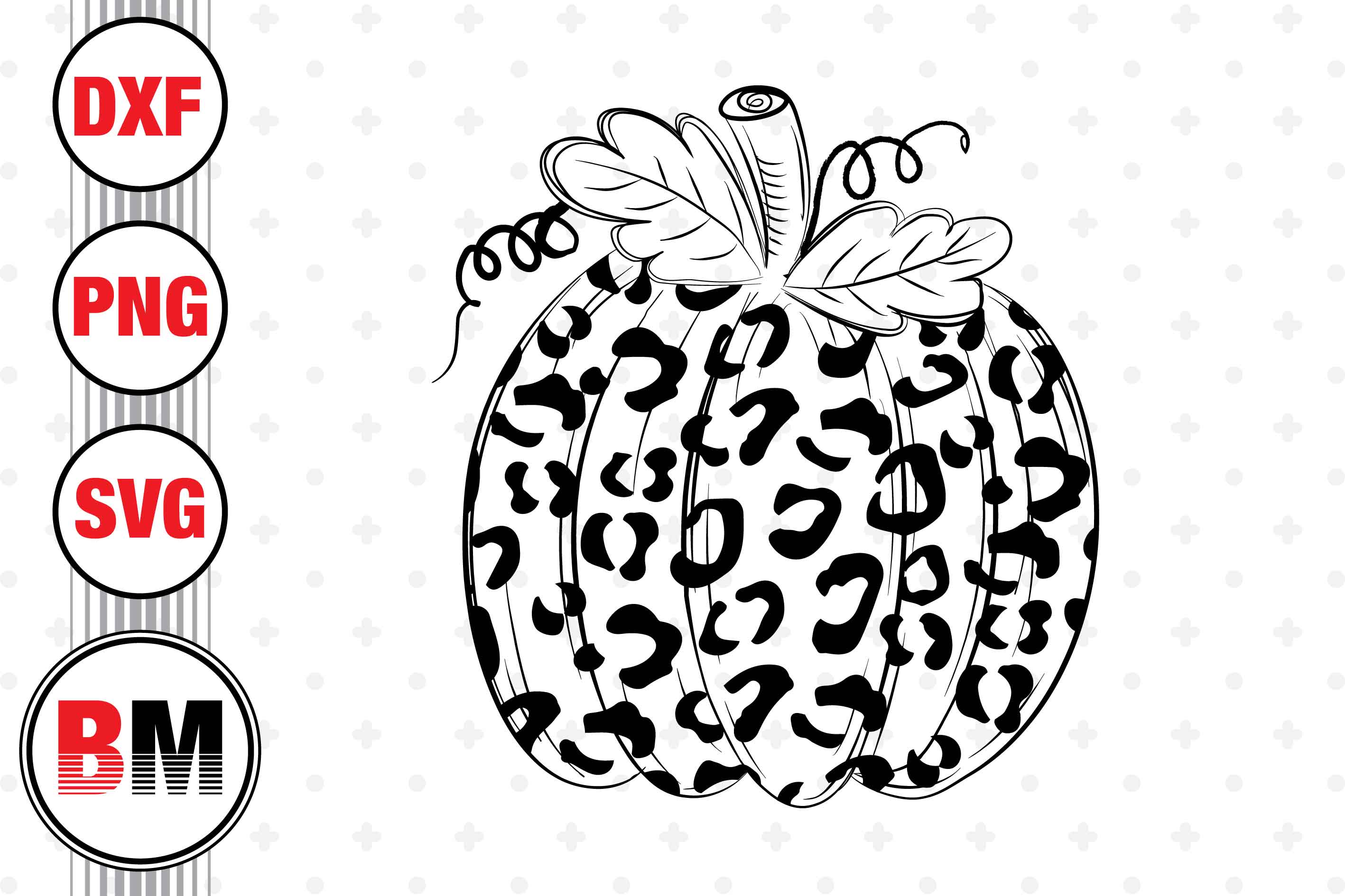 Cowboys Pumpkin SVG Leopard Print PNG DXF