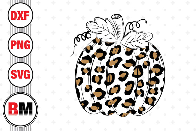 Hand Drawn Pumpkin Leopard SVG, PNG, DXF Files SVG BMDesign 
