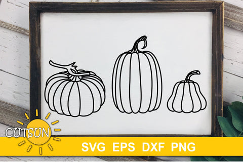 Hand drawn Pumpkin SVG bundle of 10 | Doodle pumpkins svg SVG CutsunSVG 