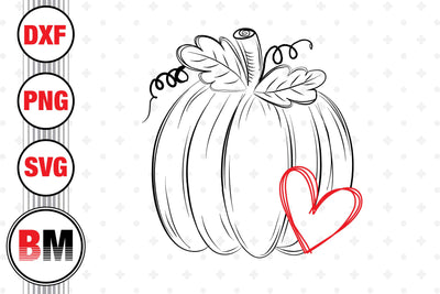 Hand Drawn Pumpkin SVG, PNG, DXF Files SVG BMDesign 