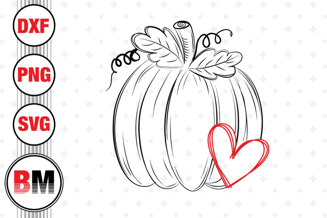 Hand Drawn Pumpkin SVG, PNG, DXF Files SVG BMDesign 