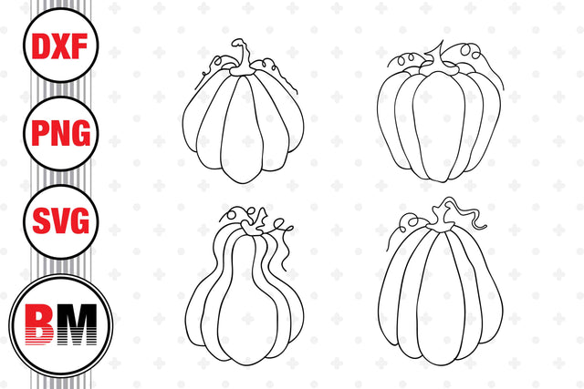 Hand Drawn Pumpkin SVG, PNG, DXF Files SVG BMDesign 