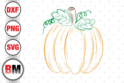 Hand Drawn Pumpkin SVG, PNG, DXF Files SVG BMDesign 