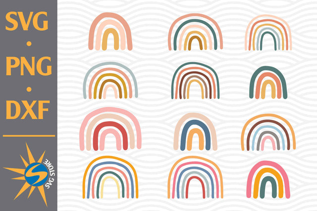 Hand Drawn Rainbow SVG, PNG, DXF Digital Files Include SVG SVGStoreShop 