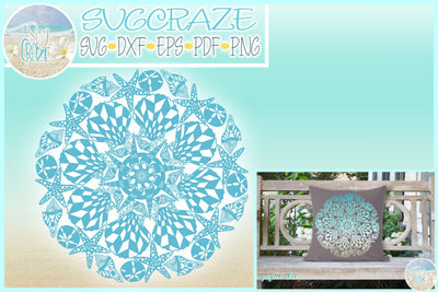 Hand Drawn Seashell Mandala Zentangle SVG SVG Harbor Grace Designs 
