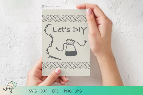 Hand Drawn Sewing Illustrations. SVG Arts By Naty 