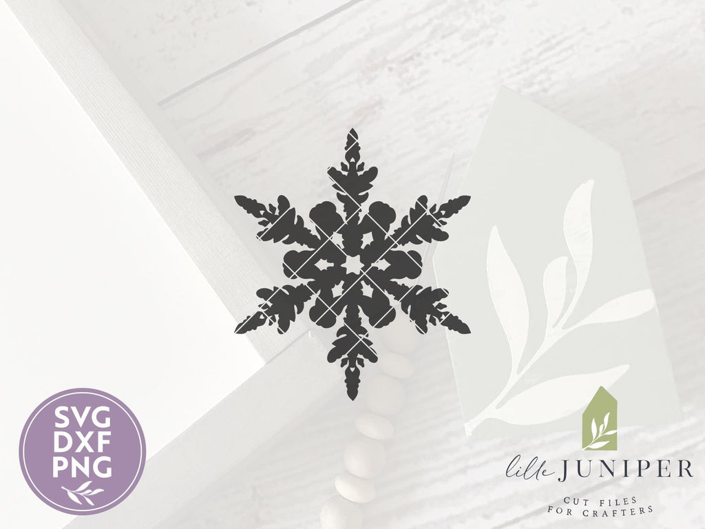 Hand Drawn Snowflake SVG Files, Farmhouse Christmas SVG - So Fontsy