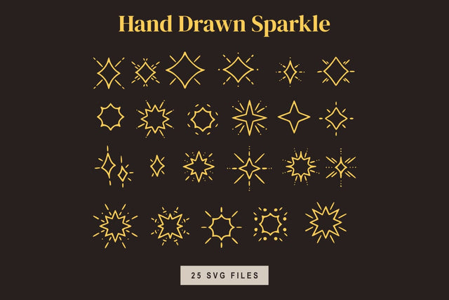 Hand Drawn Sparkle SVG Bundle SVG Masyafi Studio 
