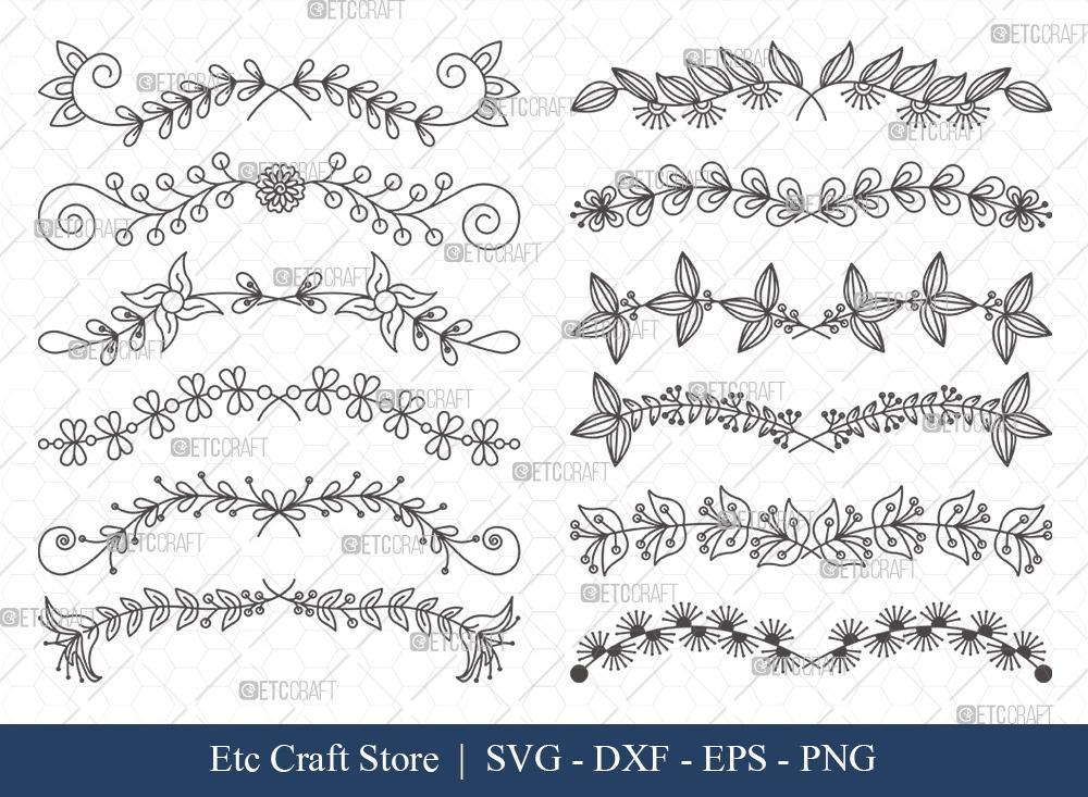 Flower Monogram Frames SVG Cut Files - So Fontsy