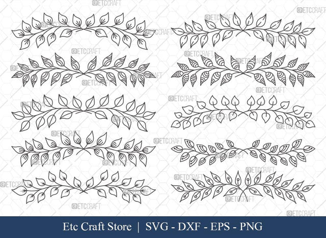 Hand Drawn Square Floral Frame SVG Cut Files | Flower Wreath SVG | Wedding Monogram SVG | Square Frame | Floral Text Logo Frame | SFF002 SVG ETC Craft 