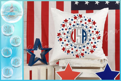 Hand Drawn Stars Fireworks USA Mandala SVG Mini Bundle SVG Harbor Grace Designs 