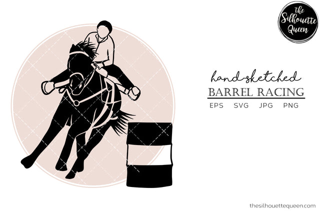 Hand drawn Turn and Burn Barrel Racing clipart clip art, logo, cut files for Silhouette Cameo Studio, Cricut Design Space, Svg, Png, Vector Design SVG Loveleen Kaur 
