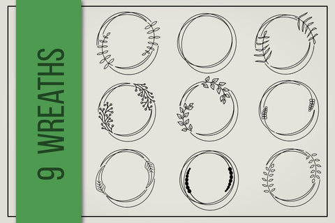 Hand drawn wreaths, laurels and elements SVG Boertiek 