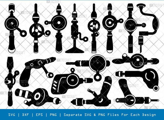 Hand Drill Silhouette, Cordless Drill SVG, Electric Hand Drill Svg, Rechargeable Drill Svg, Hand Drill Bundle, SB00853 SVG ETC Craft 