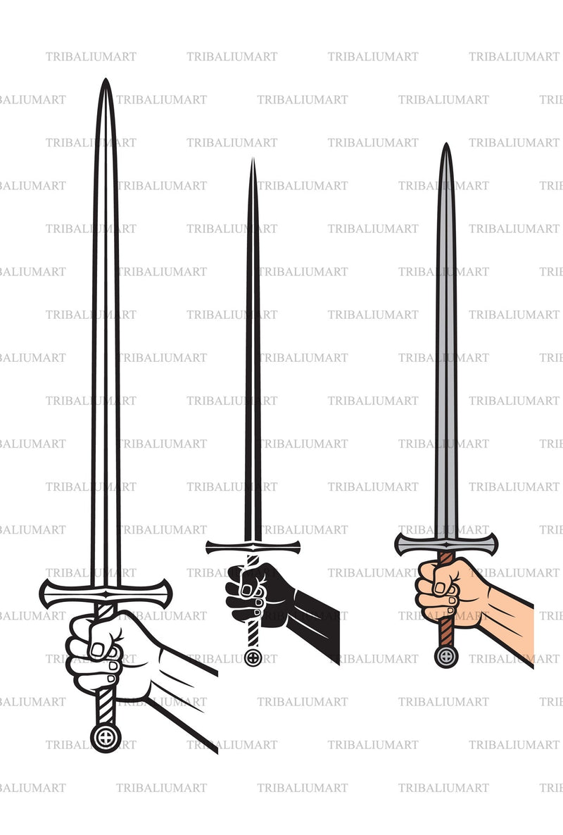Hand holding a sword SVG TribaliumArtSF 