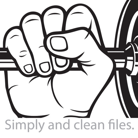 Hand Holding Barbell (weight or dumbbell) SVG TribaliumArtSF 