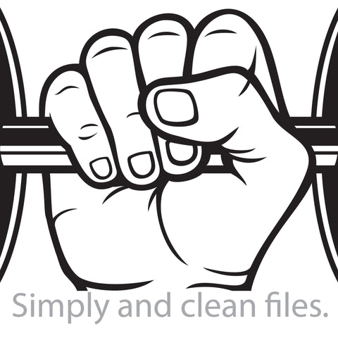 Hand Holding Barbell (weight or dumbbell) SVG TribaliumArtSF 