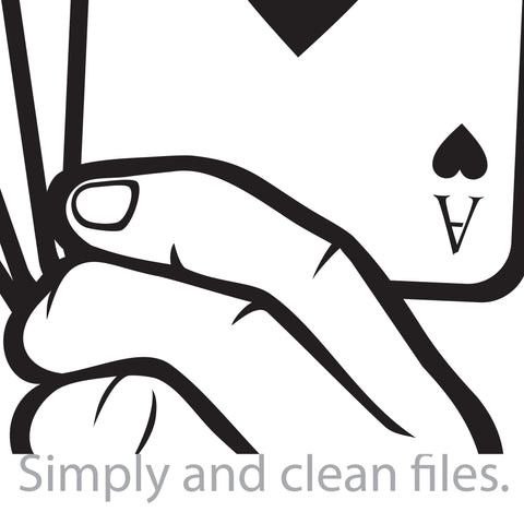 Hand holding playing card SVG TribaliumArtSF 