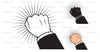 Hand knocking on door. Cut files for Cricut. Clip Art (eps, svg, pdf ...